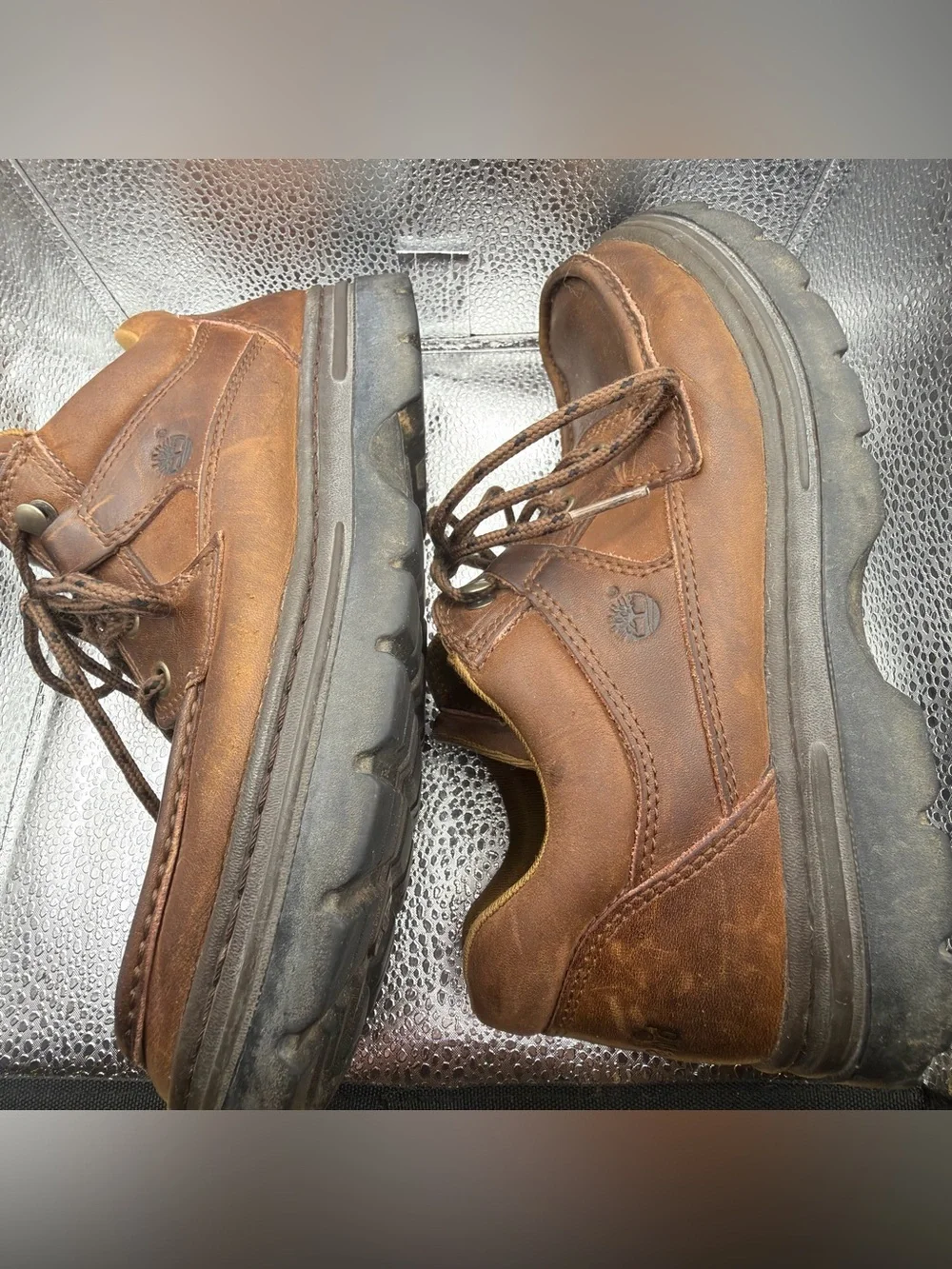 Timberland Brown Leather Lace-Up heritage boots